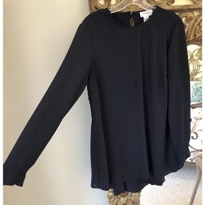 Navy Carmen Blouse